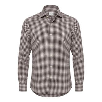 Xacus Camicia - Heren - Casual Overhemden - Bruin - S - Katoen - Overhemden