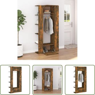 vidaXL vidaXL Armadi da ingresso in legno - Mobili da Corridoio 2 pz Rovere Fumo in Legno Multistrato