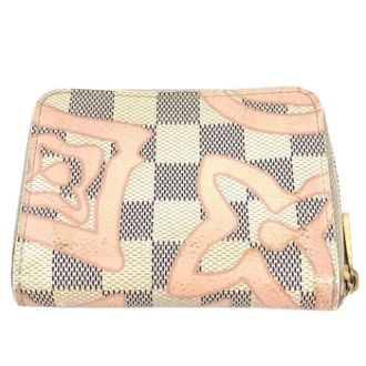 Louis Vuitton Pre-owned Wallets, female, Pink, Size: ONE SIZE Pre-owned Damier Azur Coin Purse