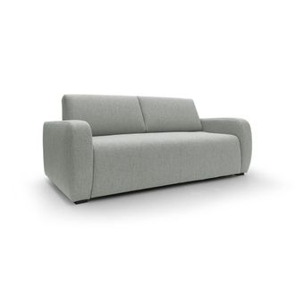 Divani.Store Duna Sof&aacute; Cama Convertible Con Colch&oacute;n De 20 Cm De Tela Suave Flameada E Impermeable 195 Cm (mat. 140x197) Gris Claro
