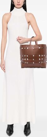 Burberry Pre-owned Womens Woven Leather Tote Bag - Brown - One Size