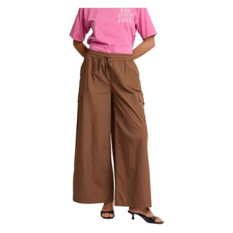 Kocca Wide Trousers, female, Brown, Size: XS Wide Leg Trousers with Pockets