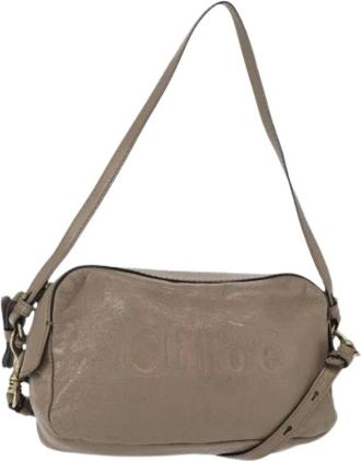 Chlo&eacute; Pre-owned Cross Body Bags, female, Gray, Size: ONE SIZE Pre-owned Vintage shoulder bag
