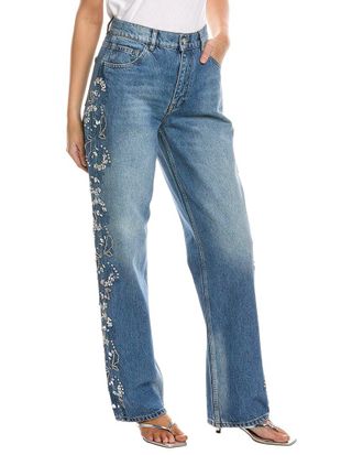 Maje Embellished Straight Jean