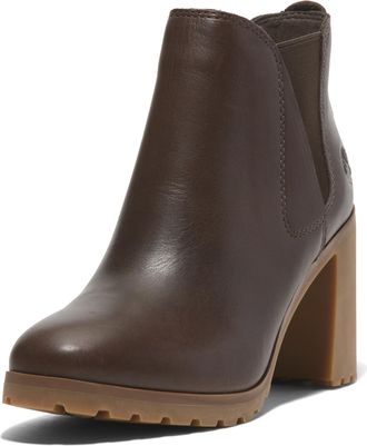 Timberland Womens Allington Mid Chelsea Boot, Brown Full-grain, 7 Wide