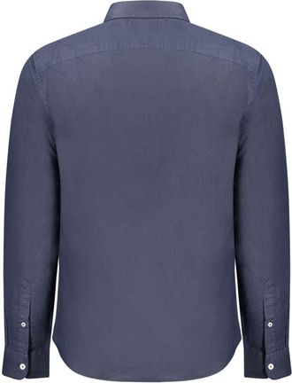 Timberland Linen-Blend Button-Down Shirt - Blue