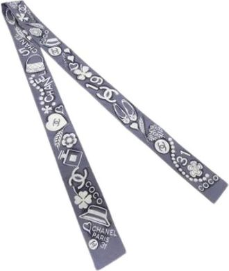 Chanel Pre-owned Scarves, female, Gray, Size: ONE SIZE Pre-owned Headband