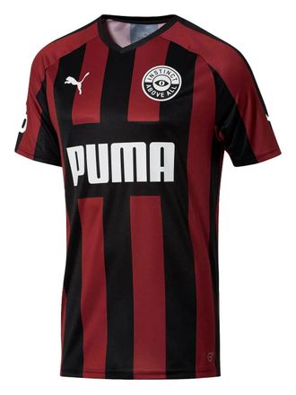 Puma Instinct gestreept T-shirt - Rood