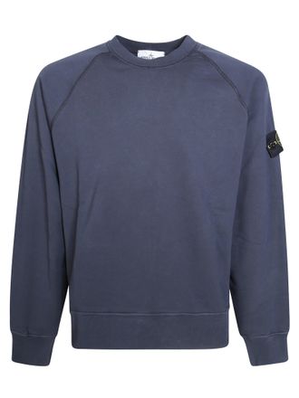 Stone Island Crew Neck Patch Logo Sweatshirt