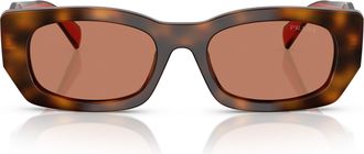 Prada 0pr B05s Rectangular Tortoiseshell Acetate Sunglasses