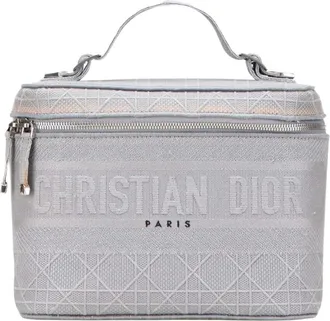 Dior Pre-owned Handbags, female, Gray, Size: ONE SIZE Pre-owned Vanity Case