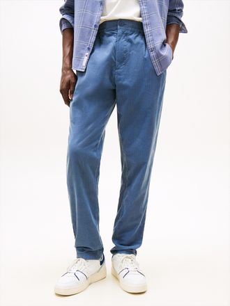 Tommy Jeans Stoffhose TOMMY JEANS TJM ISAAC LIGHT CORD PANTS, Herren, Gr. 30, L&auml;nge 34, blau (blau moment), Cord, Obermaterial: 100% Baumwolle, regular fit lang, 