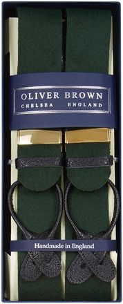 Oliver Brown Felt Braces - Green