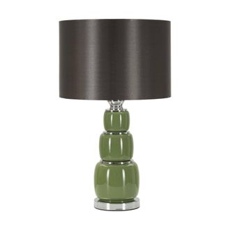 Dmora L&aacute;mpara De Mesa Castino, Luz De Escritorio, Luz De Oficina, L&aacute;mpara De Trabajo, 33x33 H57 Cm, Blanco Y Gris - Dmora