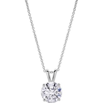 LuvMyJewelry Lucent 14K Gold Round Lab Grown Diamond Pendant - 1.5 Ct in 14K White Gold at Nordstrom