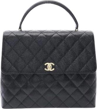 Chanel Pre-owned Matelasse Grained Calf Handbag - unisex - Vintage Handtas - Zwart - ONE Size - Leer - Vintage