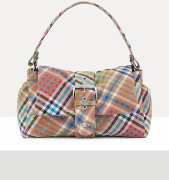 Vivienne Westwood Hazel XL Treasure Handbag Heather Check Multi