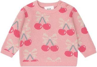 Huxbaby Cherry Bow Pullover in Dusty Pink at Nordstrom, Size 6-12M Au