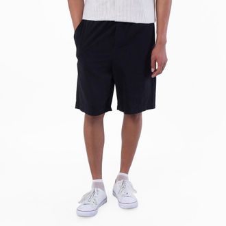 Ami Mens Black Elasticated Waist Bermuda Shorts, Size Medium