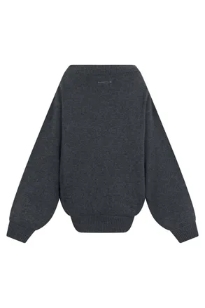 Maison Margiela Oversized Wool Sweater - Gray