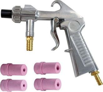 OEM Pistola Neum&aacute;tica De Chorro De Arena Para Decapado + 4 Boquillas Cer&aacute;micas De 4/5/6/7 Mm