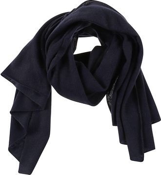 Anaii Solid Dark Navy Scarf with Smooth Texture and Clean Edges