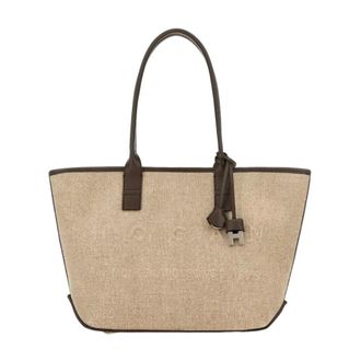 Hogan Tote Bags, female, Beige, Size: ONE SIZE Borsa adress shopping piccola in tessuto