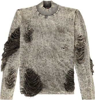 Diesel Maglione K-Fjordi con collo rialzato - Grigio