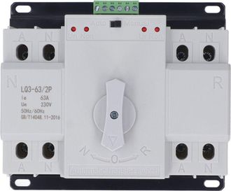 OEM Interruptor De Transferencia Autom&aacute;tica Ac230v 63a 2p, Conmutaci&oacute;n De Doble Alimentaci&oacute;n Para Equipos El&eacute;ctricos