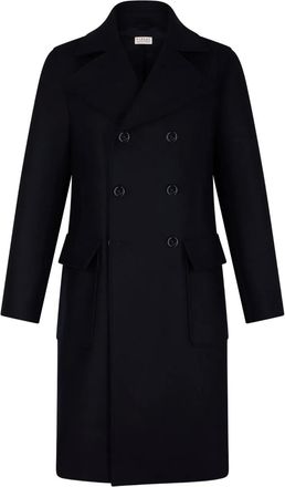 Fursac Cappotto doppiopetto con cintura - Blu