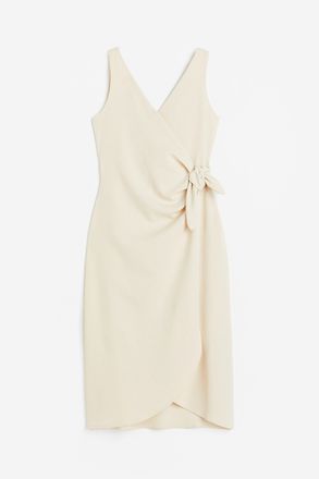 H&M Wickelkleid mit V-Ausschnitt - Beige
