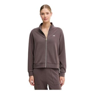 Emporio Armani 7W000191 Zip-through Sweatshirt - Dames - Sweatshirts & Hoodies - Bruin - Maat: XS Modal