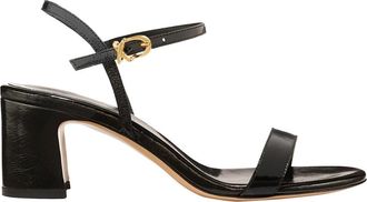 Margaux Eyewear The Cleo Sandal in Black Crinkle-Gloss Nappa at Nordstrom, Size 36.5