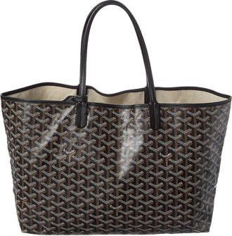Goyard Black Goyardine Coated Canvas Saint Louis Pm (Authentic Pre-Loved)