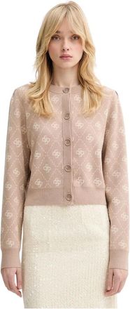 Guess Dames, Truien, Roze, Maat: XL Poliester