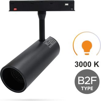OEM Foco Led Para Riel De 20 W, Luz Blanca C&aacute;lida De 3000 K, Tipo B2f, Para Rieles Magn&eacute;ticos Smart Track De 48 V Cc