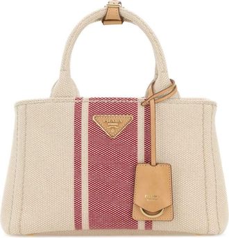 Prada Tan/Red Jardinire Small Satchel