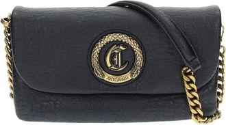 Just Cavalli Soft Gothic Schoudertas - Dames - Schoudertassen - Zwart - ONE Size - Leer - Tassen