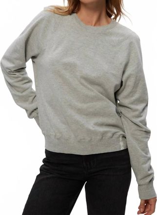 Michael Stars Shayla Raglan Crewneck Sweatshirt In Heather Grey