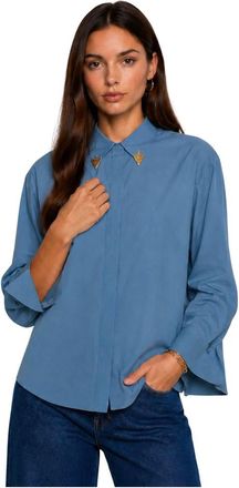 Kocca Overhemden, Dames, Blauw, M, Katoen, Dereck Shirt