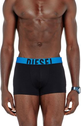 Diesel Three-pack boxer briefs in stretch cotton - Trunks - Man - Black