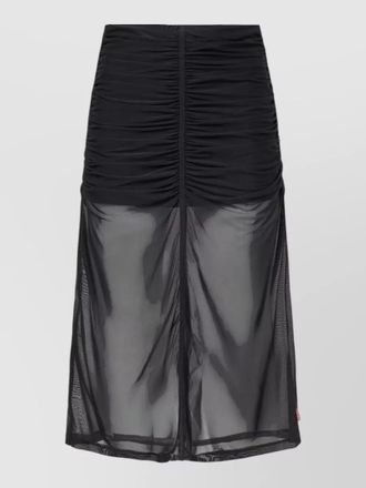 Diesel sheer skirt ruched detailing elastic waistband