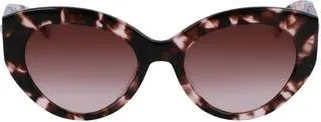 Longchamp Roseau 54mm Gradient Cat Eye Sunglasses in Rose Havana at Nordstrom Rack