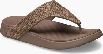 Crocs Womens Getaway Triangle Flip Womens Sandals - Brown - Size: 8