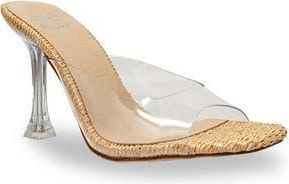 Chase + Chloe by Intouch Footwear Echo Square Toe Sandal in Clear Beige Woven at Nordstrom Rack, Size 6.5