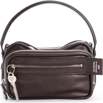 Acne Studios Camero Kit Leather Handbag in Chocolate Brown at Nordstrom
