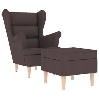 vidaXL Sill&oacute;n Con Reposapi&eacute;s De Tela Marr&oacute;n Oscuro Vidaxl