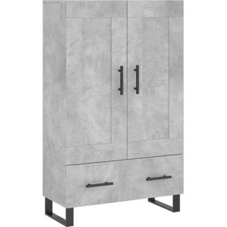 vidaXL Highboard Concrete Grey 69.5x31x115 cm Engineered Wood Vidaxl