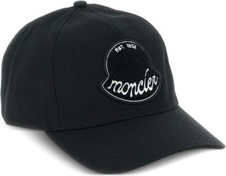 Moncler Hats & Caps, male, Black, ONE SIZE, Branded Baseball Cap