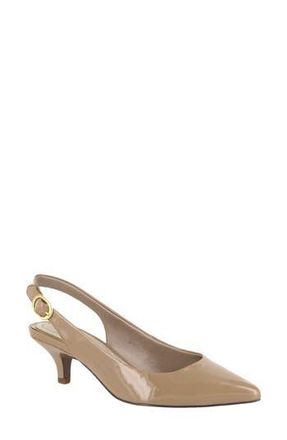 Easy Street Faye Slingback Pump in Nude Patent at Nordstrom Rack, Size 7.5